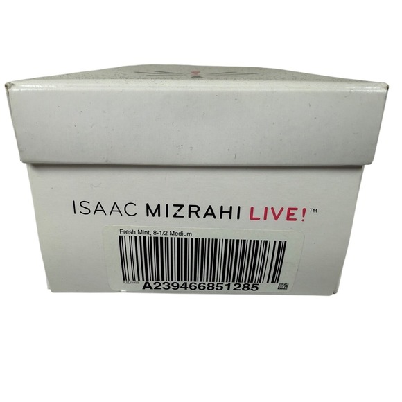NEW IN BOX Isaac Mizrahi Live! Classic Suede Moccasins, Fresh Mint, Size 8.5 - Picture 11 of 11